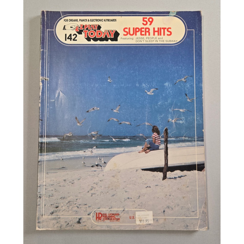 E-Z Play Today 142 59 Super Hits Songbook Organ Piano Keyboard Hal Leonard 1981